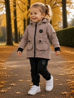 Sofsthellová parka Taupe