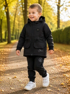 Softshellová parka černá