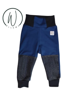 Lezoucí protiskluzové tepláčky/legíny slabé -tmavě modrá