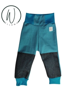 Lezoucí protiskluzové tepláčky/legíny slabé -petrolejová